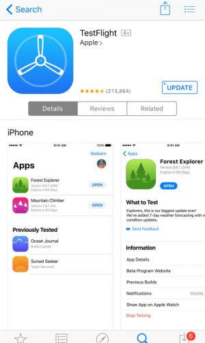 Встановлення TestFlight за допомогою App Store