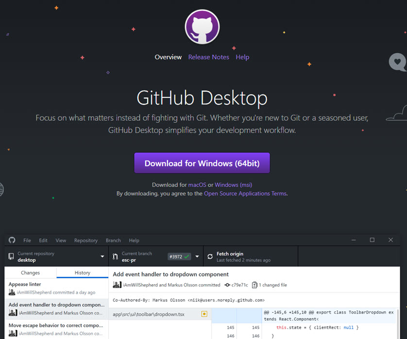 Завантаження та встановлення GitHub Desktop